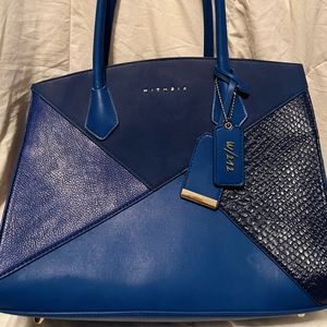 With212 woman’s Bowery Tote Bag in Royal blue. NWOT